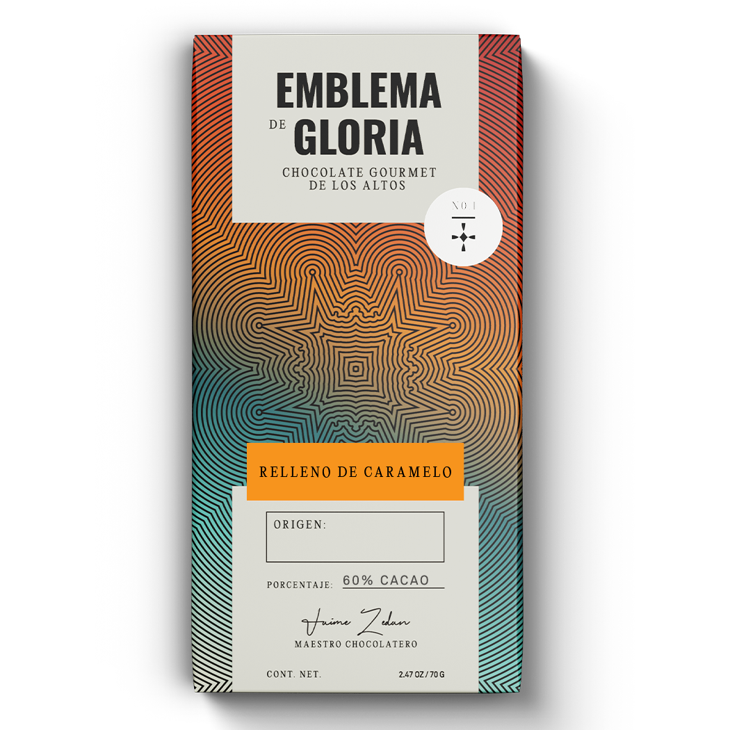 TABLETA DE CHOCOLATE 60% CACAO (RELLENO CARAMELO)